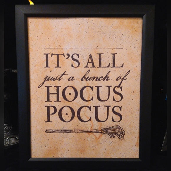 NEW HOCUS POCUS It's All A Bunch of..." Framed Halloween 8x10 Print🎃🧹 - Picture 1 of 4